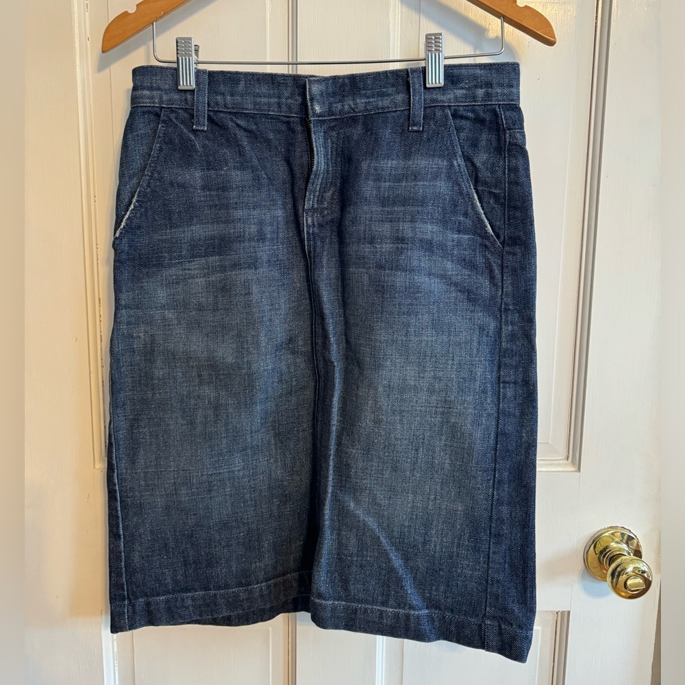 JAMES denim skirt size 26. Made in the USA